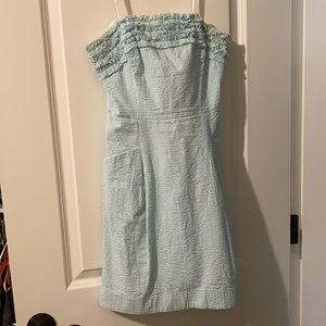 Lilly Pulitzer Strapless Ferra Shorely Seersucker Dress